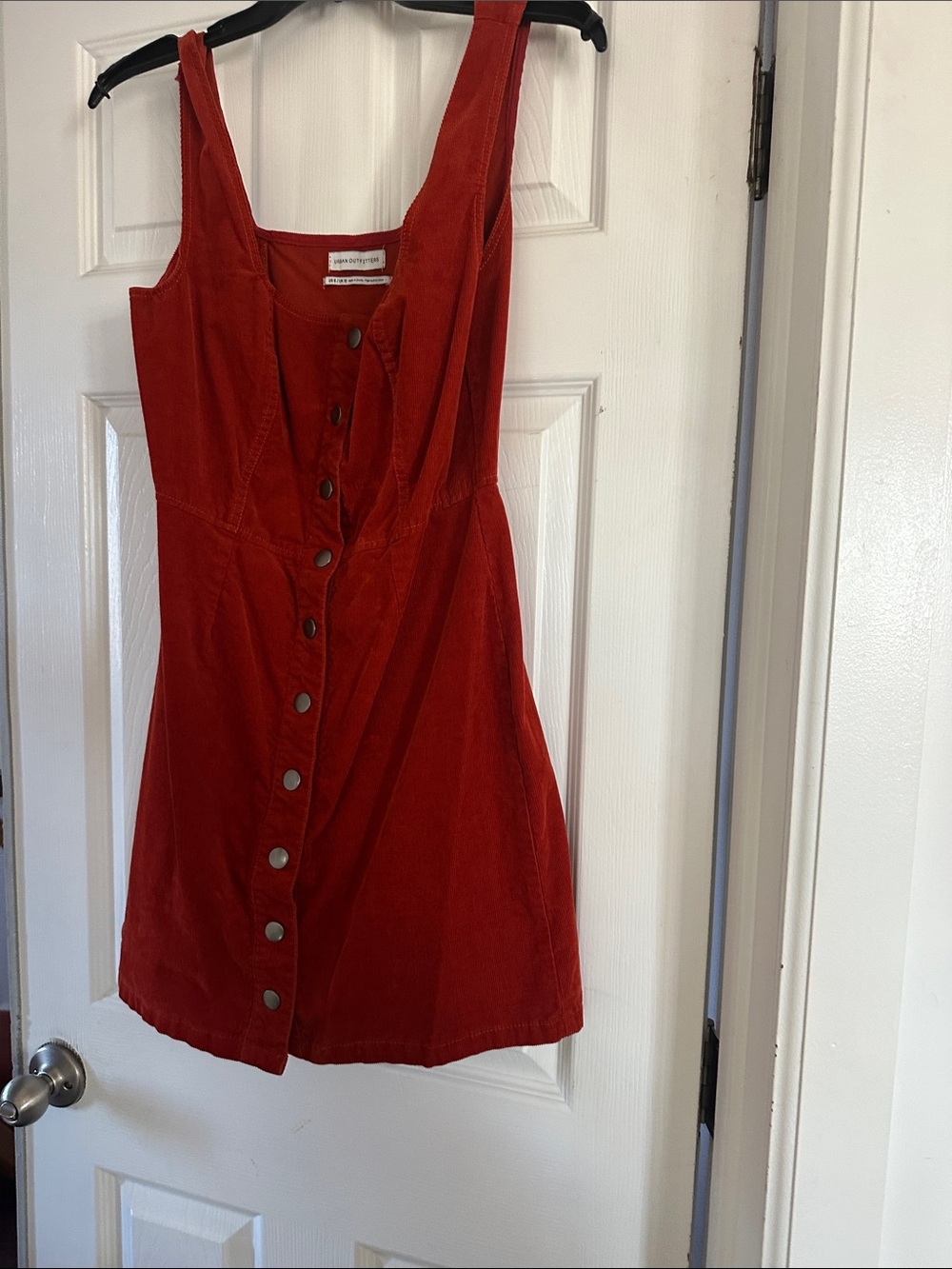 Urban Outfitters Rust Red Button-Front Mini Dress